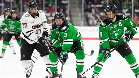University of north dakota hockey - Roster. DENVER – Trailing by three just 13 minutes into the game, No. 2 North Dakota mounted a rally behind four goals in the third period to defeat No. 3 Denver, 7-5, on Friday night from a raucous Magness Arena in Denver. UND (12-2-1, 5-0-0 NCHC) stuck for a tetrad of goals over the final 14 minutes of the contest to turn a 5-3 deficit ...